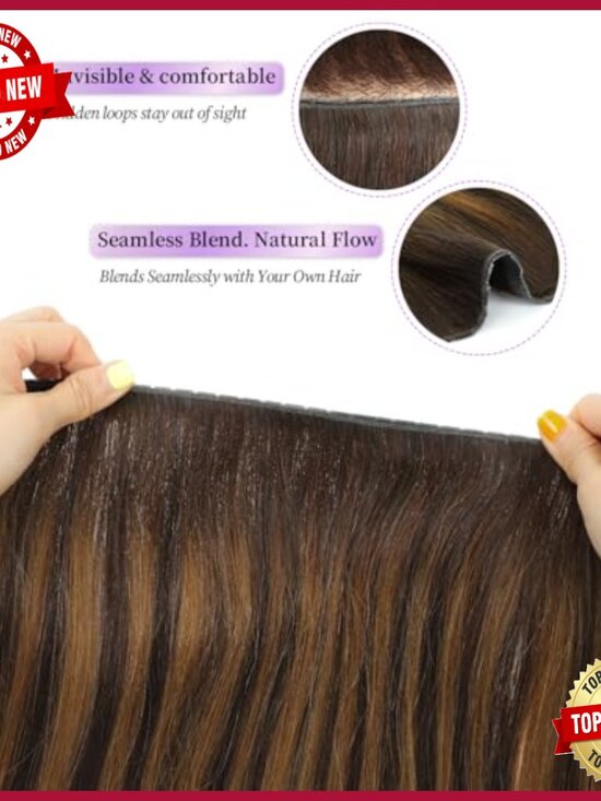 Real Human Hair Extensions 16 Inch Lightweight Weft for Volume Length